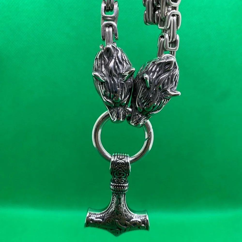 Wolf Head Norse Viking Amulet